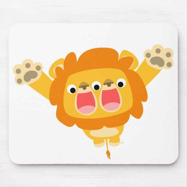 Double Trouble cute cartoon lion T-shirt Mouse Pad (Front)
