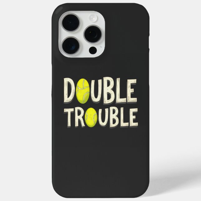 Double Trouble Funny Tennis Balls Case-Mate iPhone Case (Back)