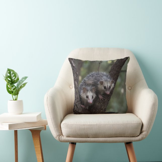 Double Trouble in the Canopy: Twin Possums Cushion (Chair)