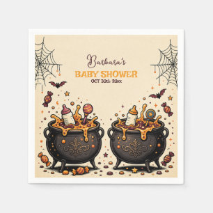 Double Trouble is Brewing Halloween Twins Napkin