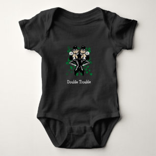 Double Trouble Lucky Irish Twins Baby Bodysuit