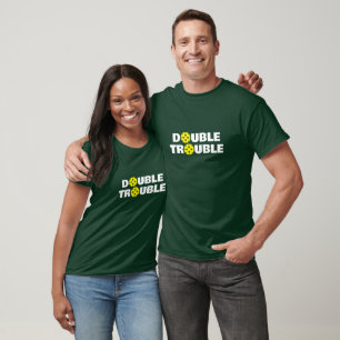 Double Trouble pickleball t shirts for couple