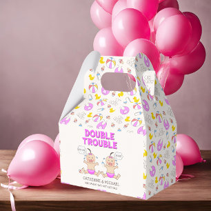 Double Trouble Twin Girls Baby Shower Favour Box