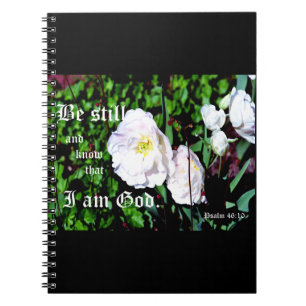 Double Tulips Psalm 46:10 Notebook