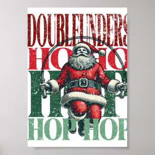 DOUBLE-UNDERS Fun Christmas Version Fitness Terms Poster