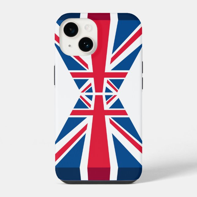 Double Union Jack, British flag in 3D iPhone Case (Back)