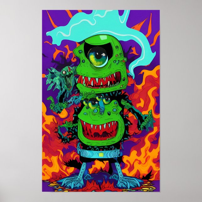 Double Up on Monstrosity - Ken Gauge Art Poster (Front)