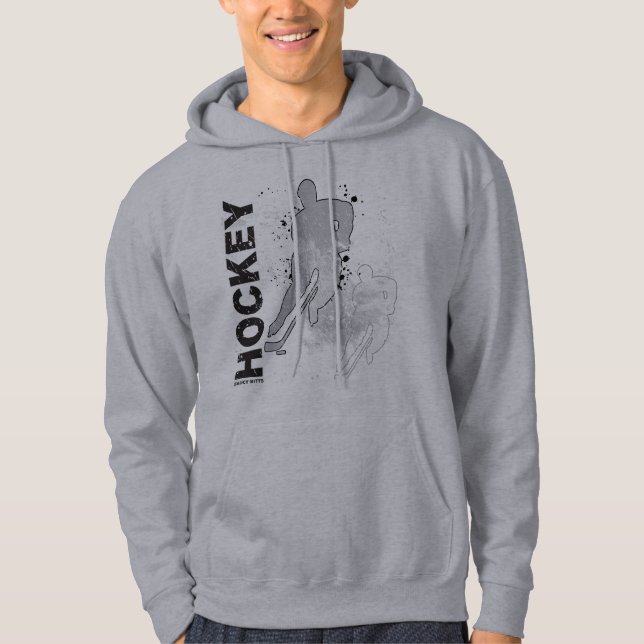 Double Vision Hockey Player (Male) Hoodie (Front)