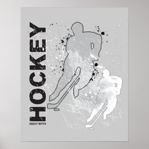 Double Vision Hockey Player (male) Poster