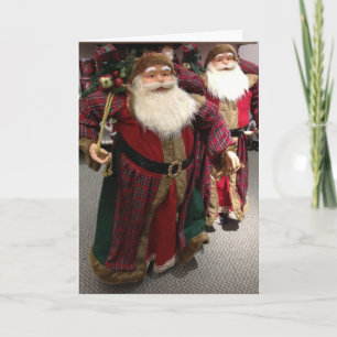 DOUBLE WISHES FROM DOUBLE SANTAS HOLIDAY CARD