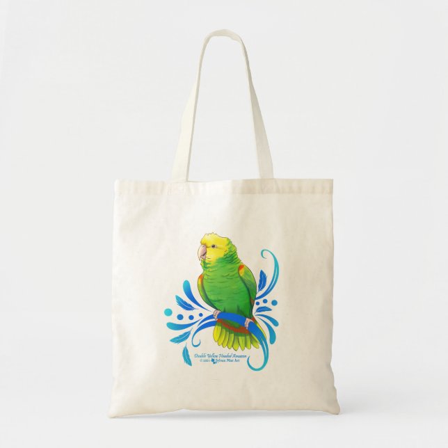 Double Yellow Headed Amazon Parrot Tote Bag (Front)