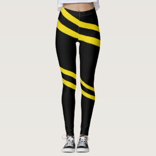 Double yellow lines designed Leggings