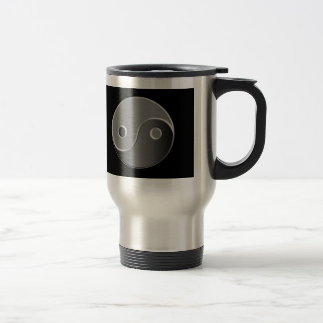 Double Yin Yang Aluminium Travel Mug (Right)