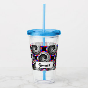 Double Yin Yang Spiral by Kenneth Yoncich Acrylic Tumbler