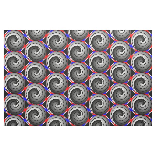 Double yin Yang Spiral by Kenneth Yoncich Fabric (Fat Quarter)