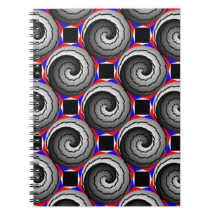 Double Yin Yang Spiral by Kenneth Yoncich Notebook