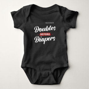 Doubles Before Diapers Dark Baby Bodysuit