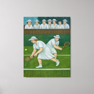 Doubles - Large Wrapped Canvas Tennis Art Print