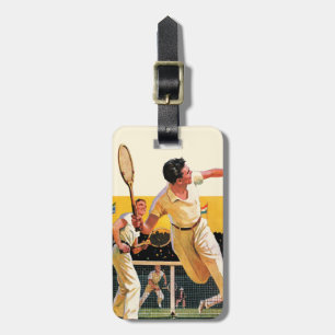 Doubles Tennis Match Luggage Tag