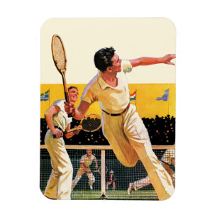 Doubles Tennis Match Magnet
