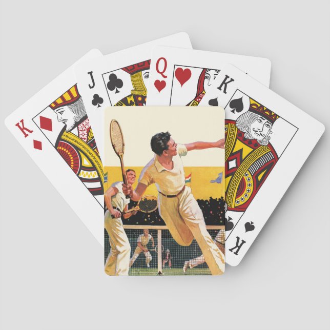 Doubles Tennis Match Playing Cards (Back)