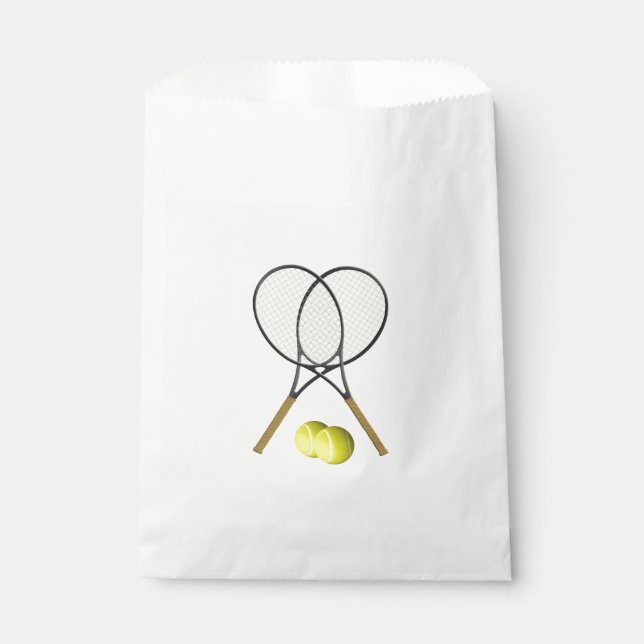 Doubles Tennis Sport Theme Favour Bags (Front)