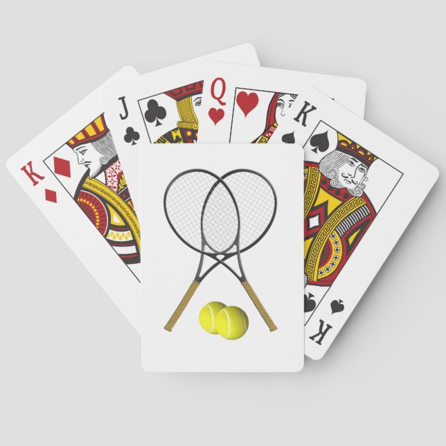 Doubles Tennis Sport Theme Playing Cards (Back)