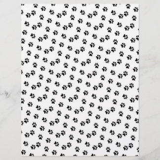 Doublesided paper Black and white pawprints
