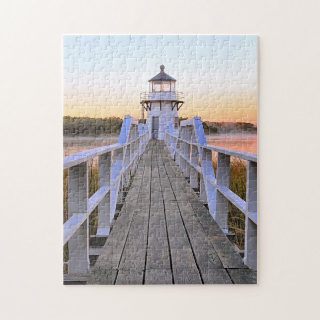 Doubling Point Lighthouse, Arrowsic Island, Maine Jigsaw Puzzle (Vertical)