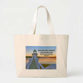 Doubling Point Lighthouse, Arrowsic Island, Maine Large Tote Bag
