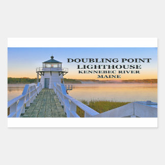 Doubling Point Lighthouse, Arrowsic Island, Maine Rectangular Sticker