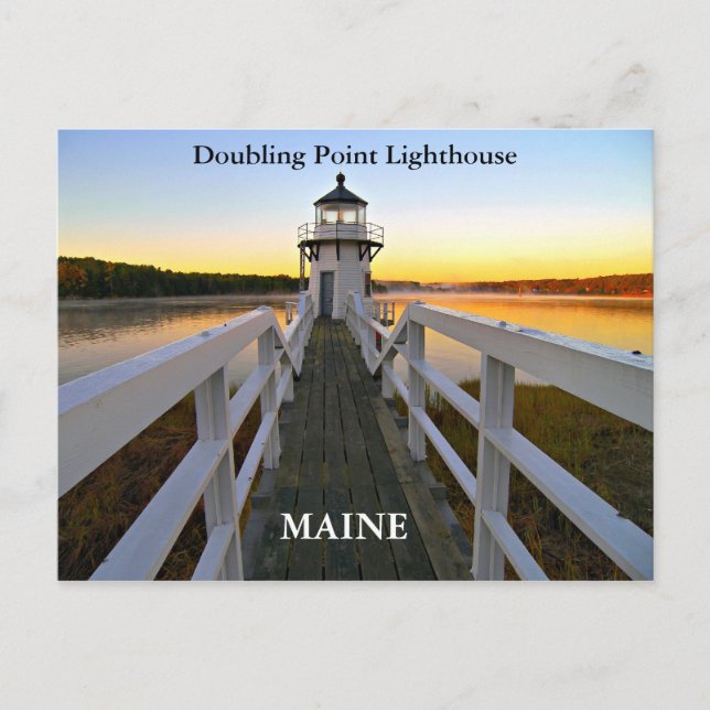 Doubling Point Lighthouse, Maine Postcard (Front)