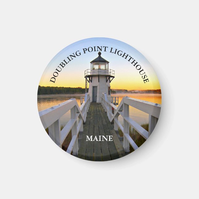 Doubling Point Lighthouse, Maine Round Magnet (Front)