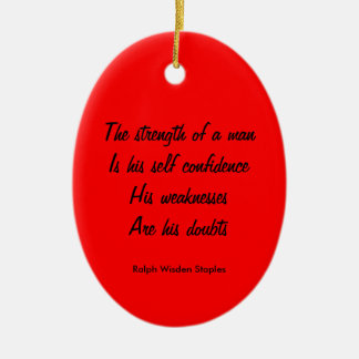 Doubt and self confidence ceramic tree decoration