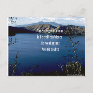 Doubt and self confidence postcard