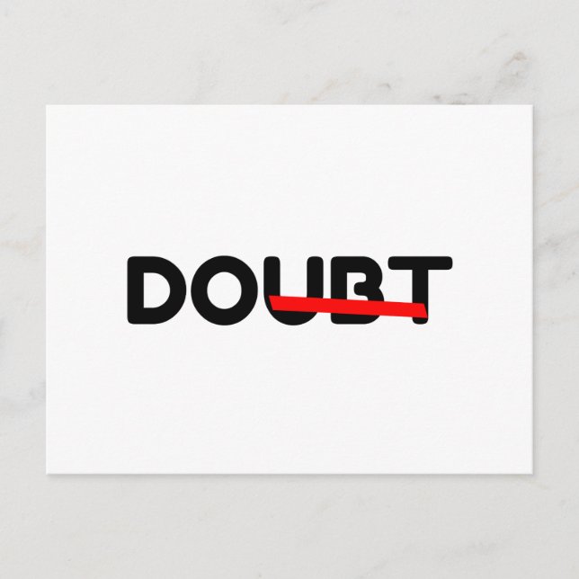 DOUBT, DO POSTCARD (Front)