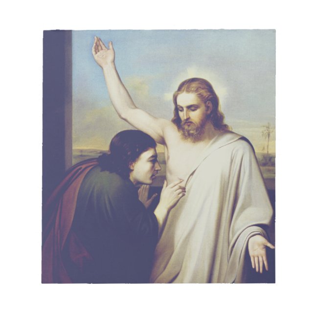 Doubting Saint Thomas by Silvestro Lega Notepad (Front)