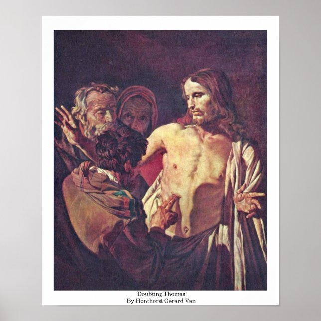 Doubting Thomas By Honthorst Gerard Van Poster (Front)