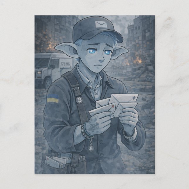 Doubts / Postman / Street  Postcard (Front)