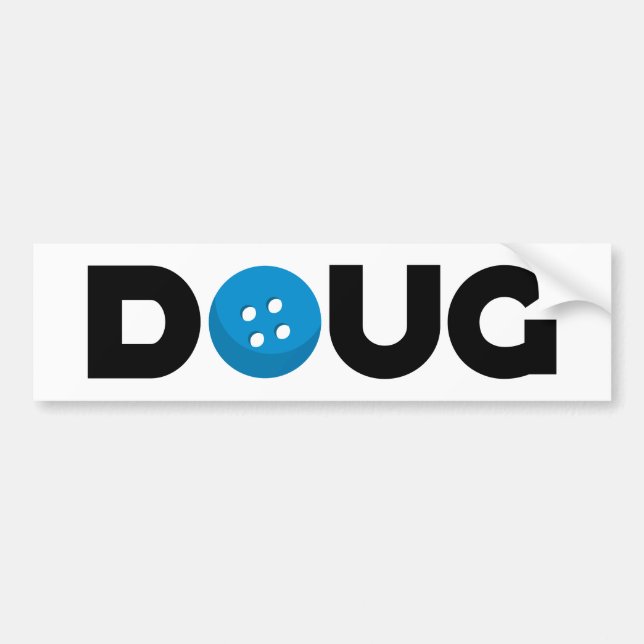 Doug button bumper sticker (Front)