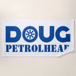 Doug Petrol Head Beach Towel