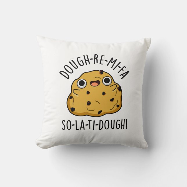 Dough-Re-Mi Funny Music Dough Pun  Cushion (Front)