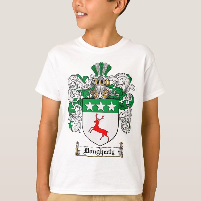 DOUGHERTY FAMILY CREST -  DOUGHERTY COAT OF ARMS T-Shirt (Front)
