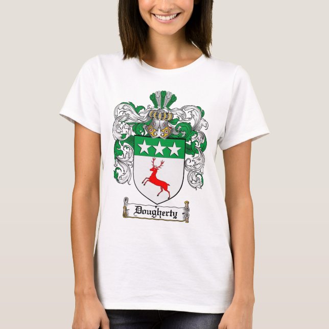 DOUGHERTY FAMILY CREST -  DOUGHERTY COAT OF ARMS T-Shirt (Front)