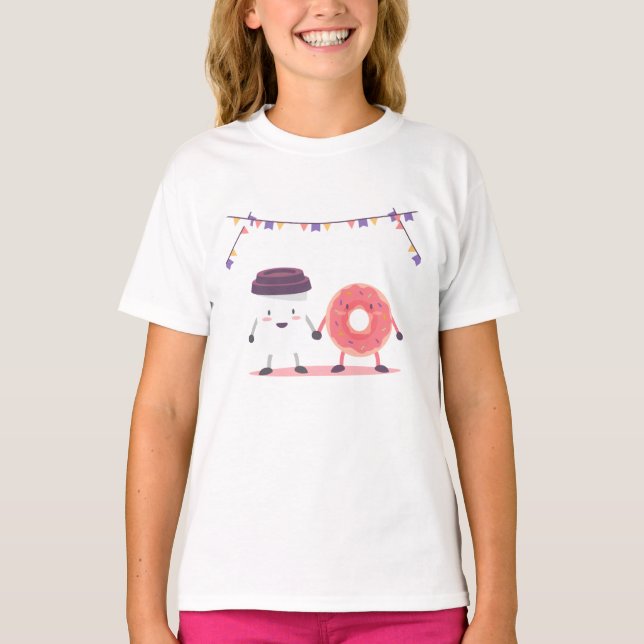 Doughnut and Coffee Best Friend T-Shirt (Front)