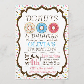 Doughnut and Pyjamas Invitation
