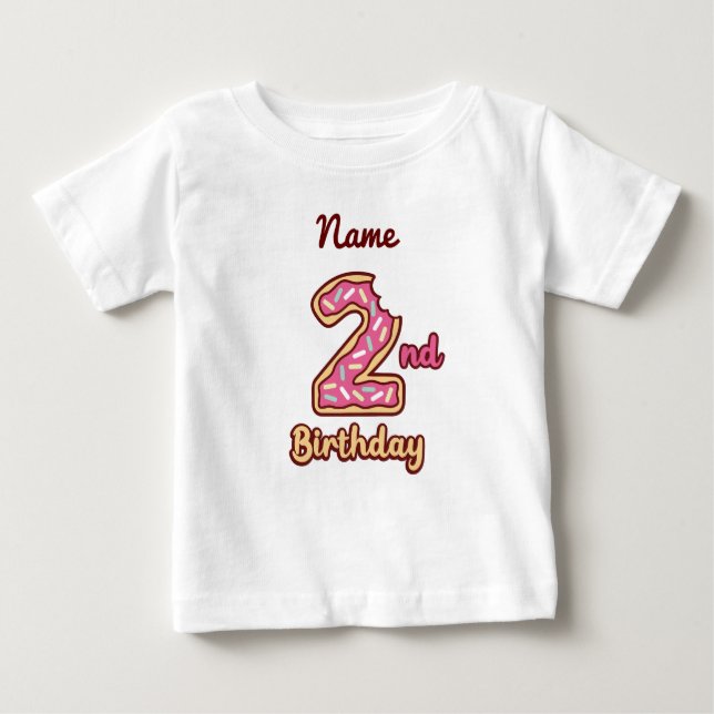 Doughnut Baby 2nd birthday t-shirt (Front)