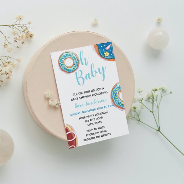 Doughnut Baby Shower Invitation (Creator Uploaded)