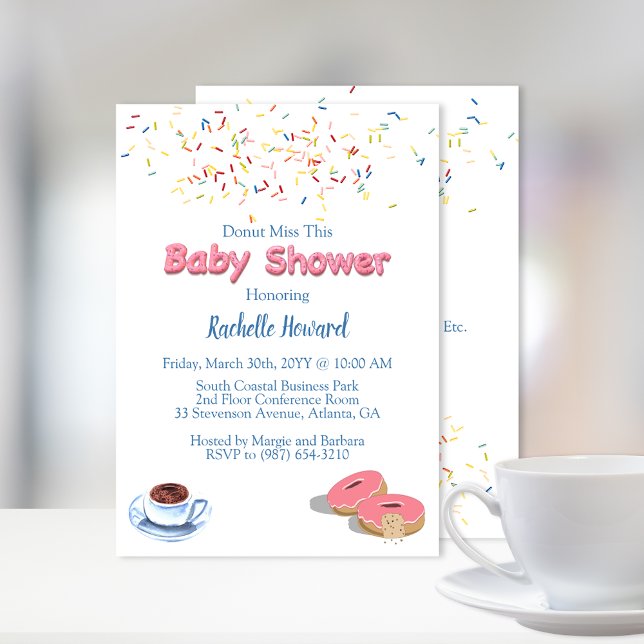 Doughnut Baby Shower Sprinkles Invitation (Creator Uploaded)