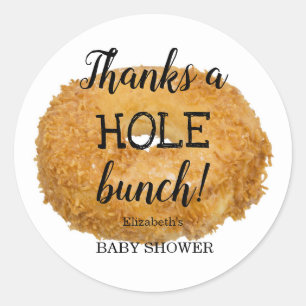 Doughnut Baby Shower Thank You Classic Round Sticker
